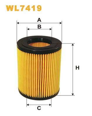 WIX FILTERS alyvos filtras WL7419